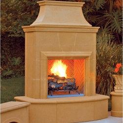 Petite Cordova Outdoor Fireplace - Outdoor Fireplaces