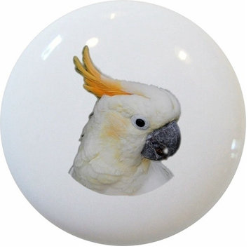 Cockatoo Parrot Ceramic Knob