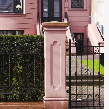 elegant gate pillars, gate and fence posts for the entrance or driveway