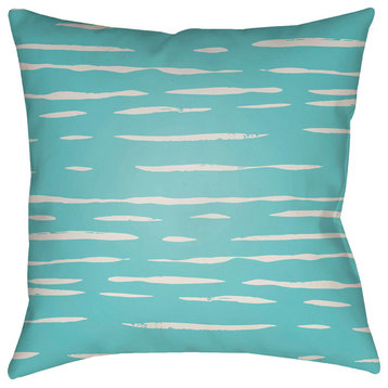 Painted Stripes Pillow 18x18x4