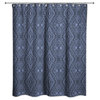 Navy Boho Tribal 71x74 Shower Curtain