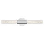Eurofase - Eurofase 39311-016 Crossley - 13.5W 2 LED Wall  in Posh & Luxe Modern - A roll of crystal glass features tiny peaks that bCrossley 13.5W 2 LED Chrome Textured Crys *UL Approved: YES Energy Star Qualified: n/a ADA Certified: n/a  *Number of Lights: 2-*Wattage:13.5w LED bulb(s) *Bulb Included:Yes *Bulb Type:LED *Finish Type:Chrome