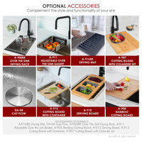STYLISH 21 inch Single Bowl Undermount and Drop-in Stainless Steel Kitchen Sink