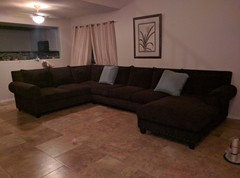 Robert Michael Sofa Furniture As Of Now Its Covered In Sheets To Not Get Anymore Lent Or Hair On It Hahaha P S I Haven T Had Too Many Issues With Feathers Coming Out