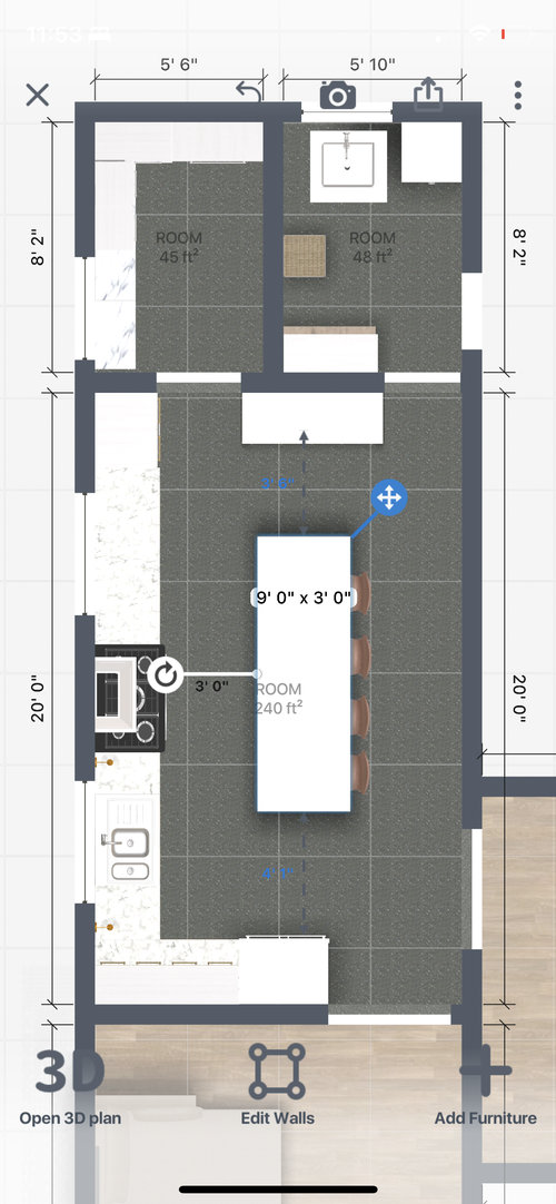 Random Kitchen Size Please help with awkward kitchen size! | Houzz Forum