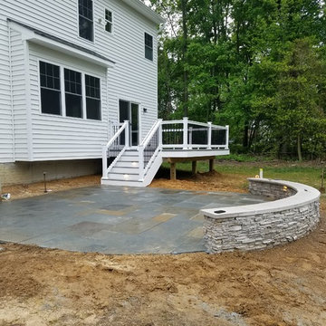 Deck patio wall combo