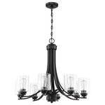 Craftmade Lighting - Craftmade Lighting 50528-FB Bolden - Eight Light Chandelier - Bold clean lines and gentle curves offer an eleganBolden Eight Light C Flat Black *UL Approved: YES Energy Star Qualified: n/a ADA Certified: n/a  *Number of Lights: Lamp: 8-*Wattage:60w A19 Medium Base bulb(s) *Bulb Included:No *Bulb Type:A19 Medium Base *Finish Type:Flat Black