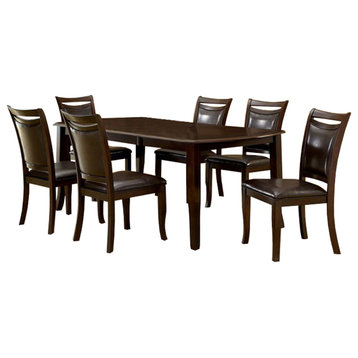 Benzara BM131112 Woodside Contemporary Dining Table, Expresso Finish