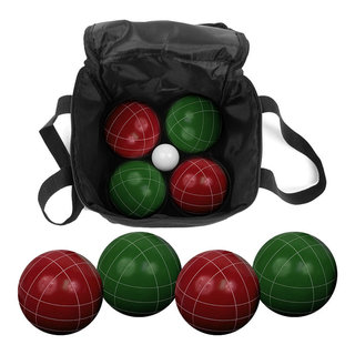 Lightweight Kids Bocce Ball Set Hard Plastic Case W/ Handle, 8 Balls, 2  Pallinos