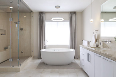 Inspiration for a contemporary bathroom remodel in Orange County