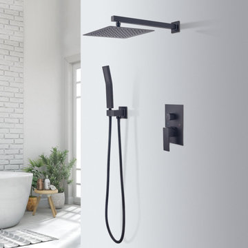 10 inch Shower Head Bathroom Luxury Rain Mixer Shower Complete Combo Set