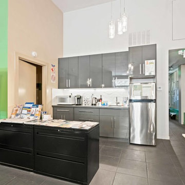 Commercial Office Kitchenette with Built-In Storage