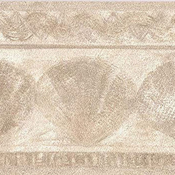 Wallpaper Border Classic Seashells Dining Beige 15' x 4.5 In CH105261