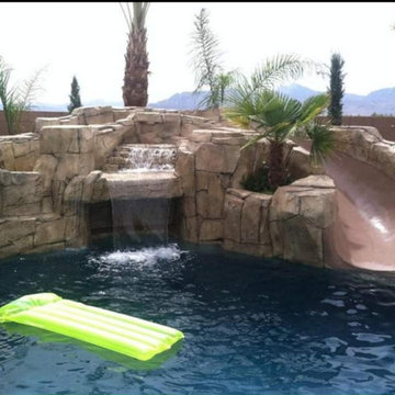 Rock Design with Waterfall and Grotto
