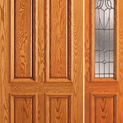 Prehung Brazilian Mahogany Arch Lite Exterior One Side light Door - Front Doors