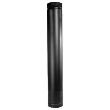 Selkirk Double Wall Telescopic Length Stove Pipe, Black