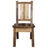 Montana Woodworks Homestead Wood Side Chair with Laser Engraved in Brown
