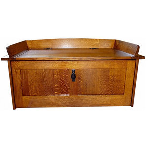 Mission Storage Shoe Bench Traditional Shoe Storage By