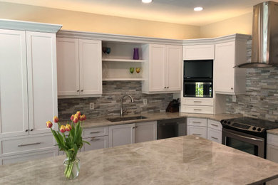 Minimalist kitchen photo in Miami