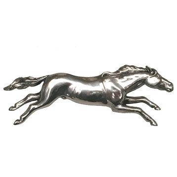 Wild Horse Pull, Right Facing, Shiny Silver