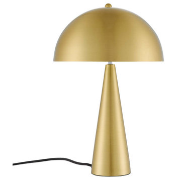 Selena Metal Table Lamp, Satin Brass