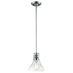 Z-Lite - Z-Lite 321-8MP-CH Forge - One Light Mini-Pendant - The simple vintage styling of the Forge family wilForge One Light Mini Chrome Clear Glass *UL Approved: YES Energy Star Qualified: n/a ADA Certified: n/a  *Number of Lights: Lamp: 1-*Wattage:100w Medium Base bulb(s) *Bulb Included:Yes *Bulb Type:Medium Base *Finish Type:Chrome