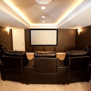 Inspiration for a timeless home theater remodel in Cincinnati