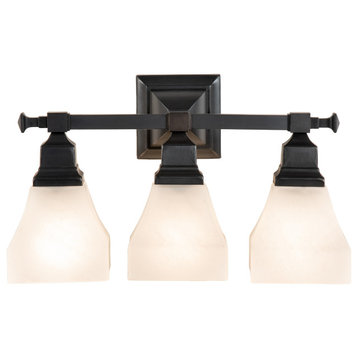 19 Wide Bungalow 3 Light Wall Sconce