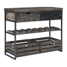 Ashley Furniture Wine Bar Cabinets Houzz Ashley Furniture Ponder Ridge Accent Cabinet Black Brown