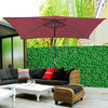 Yescom 10x6ft Rectangle Solar LED Patio Umbrella with Tilt and Crank Terra