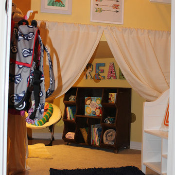 Storage Closet turned Reading Nook & Mudroom