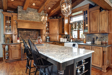 Example of a mountain style kitchen design in Other