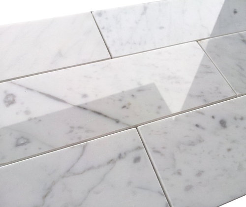 grout color for carrara marble tile