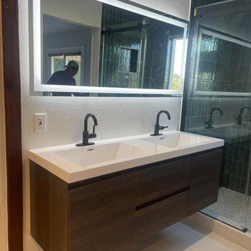 Full Bathroom Remodel with walk in closet addition, relocation of walk- shower