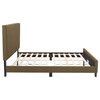 CorLiving Juniper Full Size Clay Brown Fabric Upholstered Bed with Slats