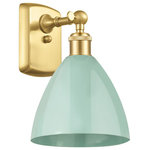 Innovations Lighting - Innovations Plymouth Dome 1 Light Sconce, SG/Sea - *Part of the Ballston Collection