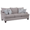 American Furniture Classics 8-010-A242V3 Transitional Rolled Arm Sofa in Gray