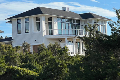 Inspiration for a coastal exterior home remodel in Other