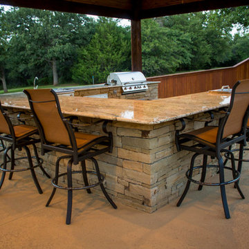 Arbors & Pavilions - Wrap-Around Granite Outdoor Kitchen