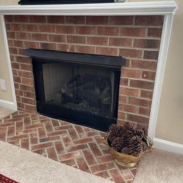 FIreplace Surround with Herringbone Detail