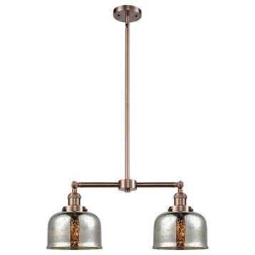 Innovations 2-LT LED Large Bell 24" Chandelier - Antique Copper