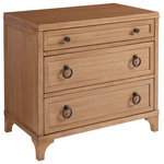 Barclay Butera - Cliff Nightstand - The 34-inch Cliff nightstand offers 3 full-extension self-closing drawers for additional bedside storage. The piece is available as shown in the Sandstone finish but also available in Sailcloth as 921-621.