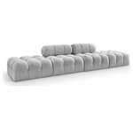 Meridian Furniture - Ames Boucle Fabric Modular Sofa, Grey, 4-Piece: 2 Armless Chair, 2 Ottoman - Introduce a touch of modern sophistication to your living area with the exquisite Ames Boucle Fabric Sectional. With plush grey boucle fabric and unique design, it will elevate the visual appeal of your living space. This elegant and captivating sectional can be mixed and matched with other pieces from the collection to create an endless array of stunning looks. So, get ready to transform your living area into an inviting and stylish haven with the Ames Boucle Fabric Sectional.