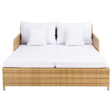 Safavieh Outdoor Cadeo Daybed Natural/White