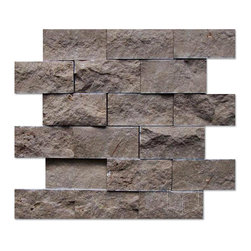 2x4 Noce Ttravertine Mosaic Split Face - Home Accessories & Decor