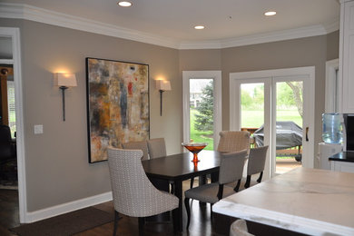Transitional dining room photo in Chicago