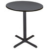 Cain 36" Round Cafe Table, Gray