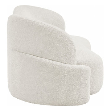 Principessa Boucle Fabric Sofa - Cream