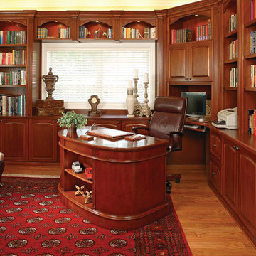 Custom Made Home Office with Library