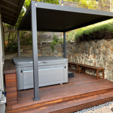 Backyard Hot Tub and IPE Deck